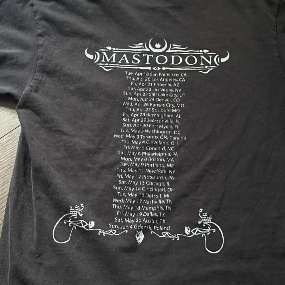 MASTODON tour black heavy metal rock band Tshirt - Picture 3 of 5